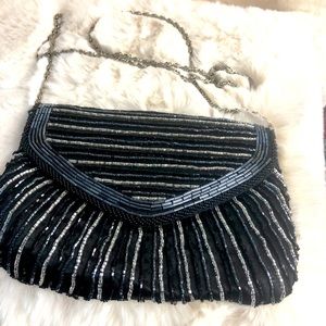 Vintage La Regale Black Beaded purse